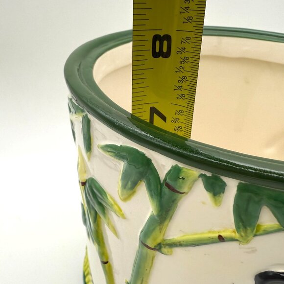 Vtg KMC Japan Panda & Bamboo Ceramic Canister 3D Panda Lid Kitschy Decor 11 Inch - Picture 14 of 16